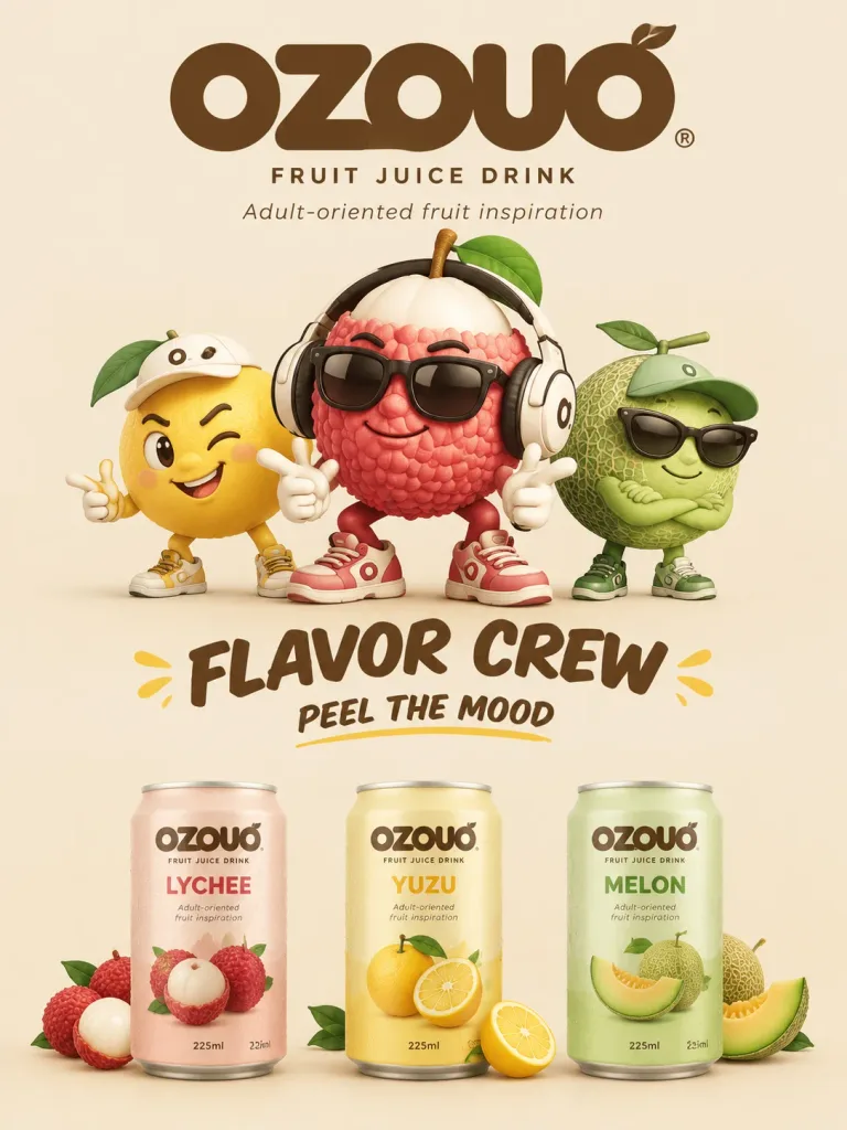 Beverage Brand Visual Identity Poster