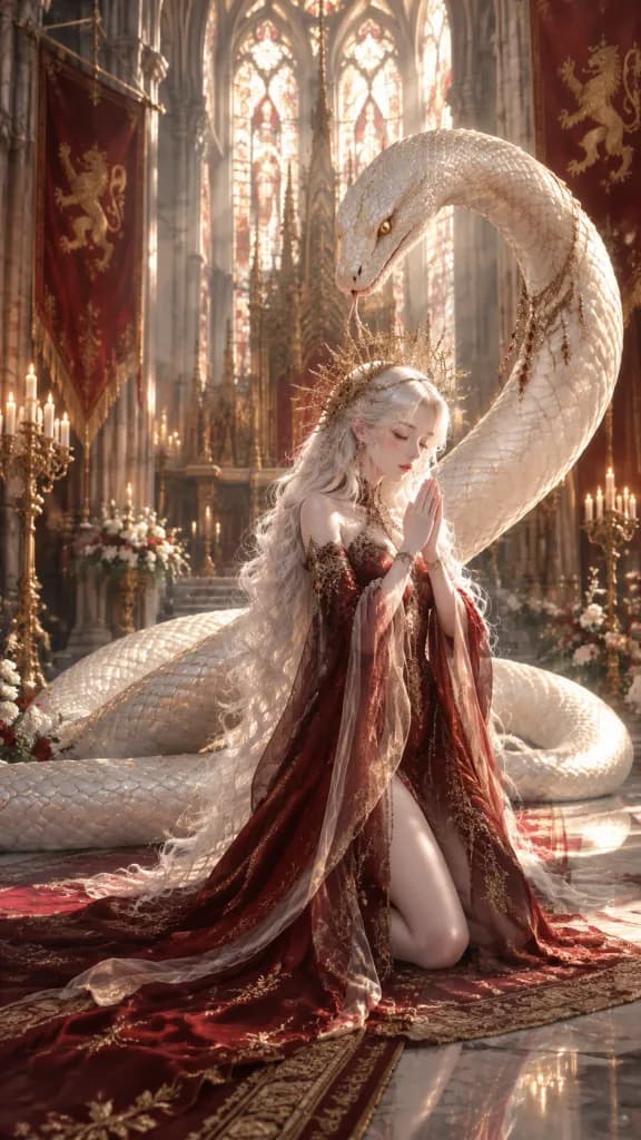 Queen and Guardian Serpent in Cathedral