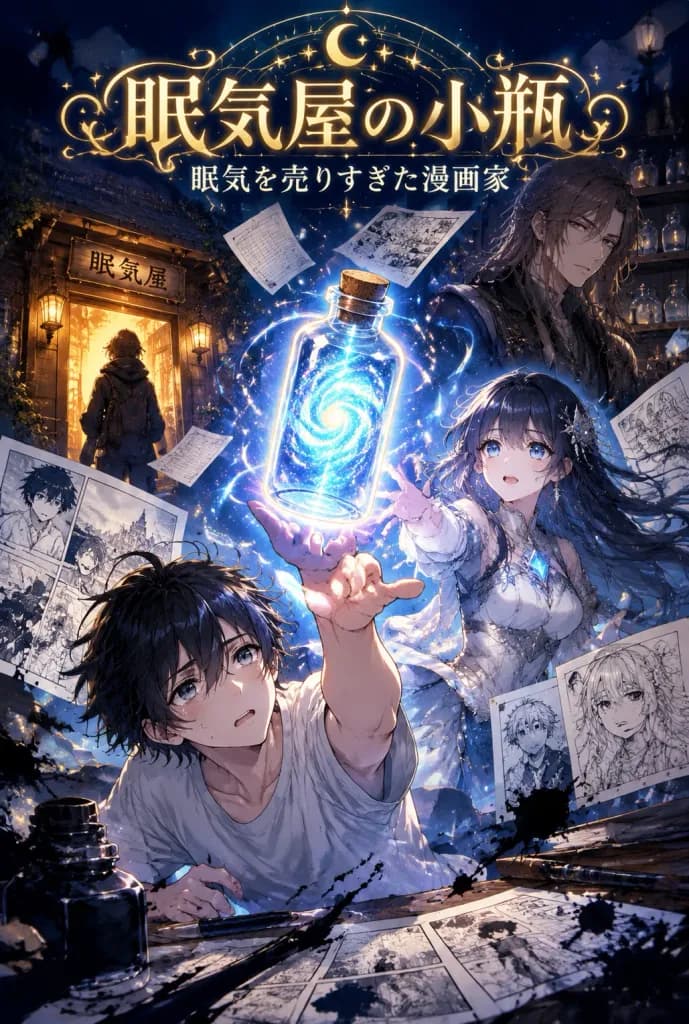 Sleep Shop Galaxy Bottle Light Novel Poster