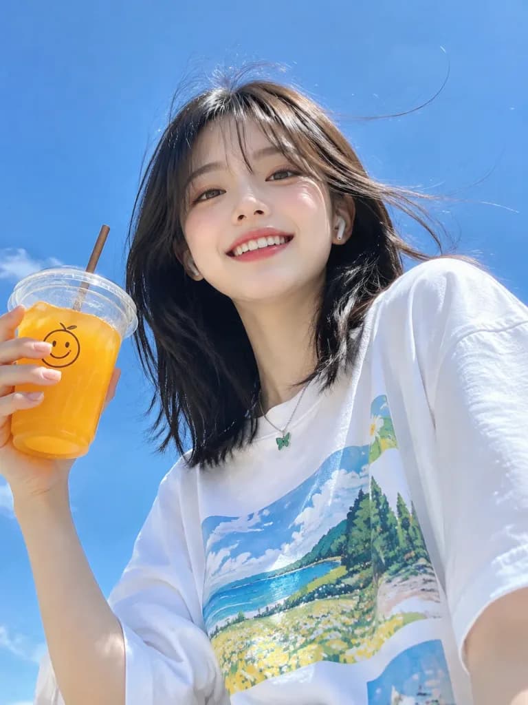 Low-Angle Summer Lifestyle Portrait