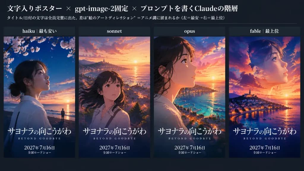 Four-Tier Anime Movie Poster Comparison