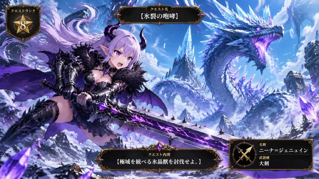 Anime Dragon Hunt RPG Quest Screen