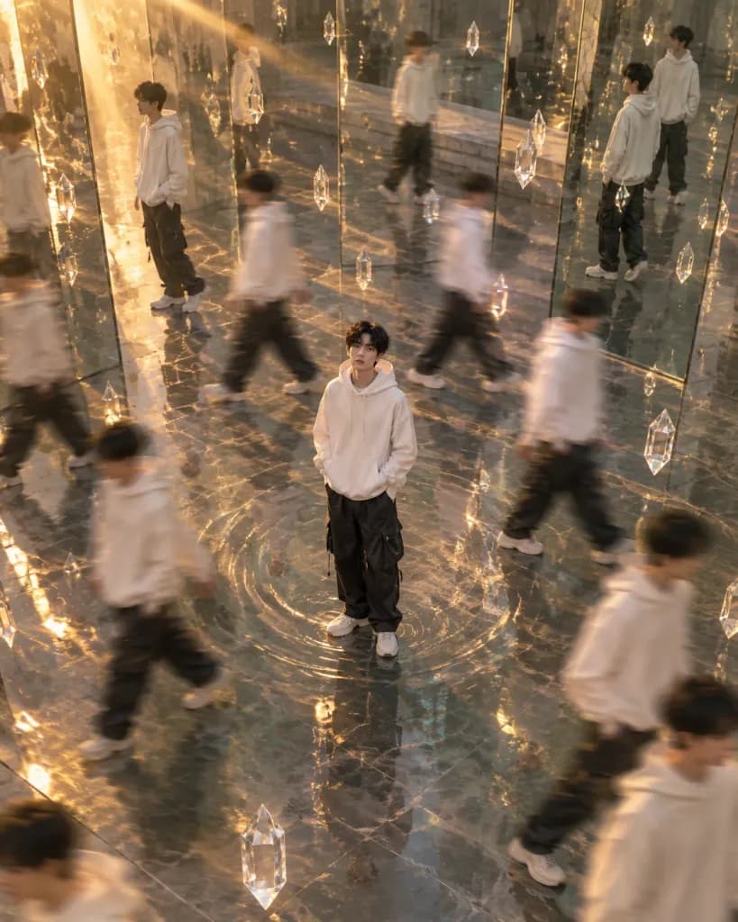Surreal Mirror Clone Fashion Editorial