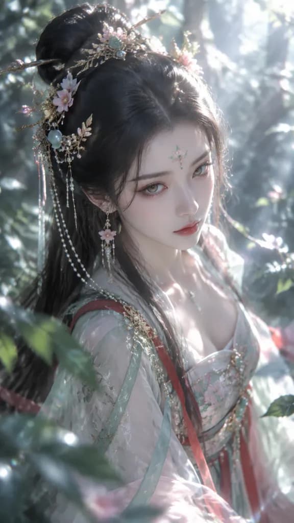 森の女神 ファンタジー漢服ポートレート