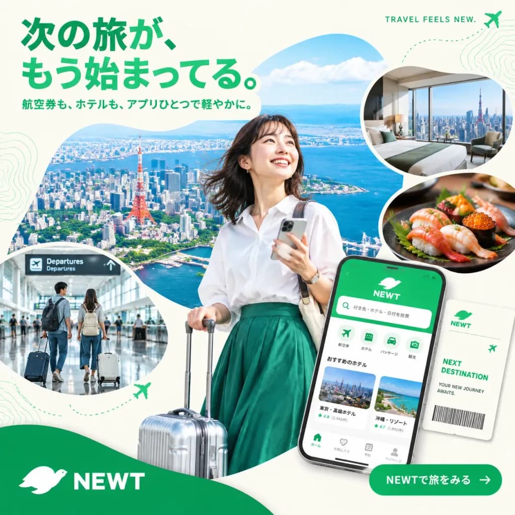 Poster Iklan Aplikasi Perjalanan Jepang