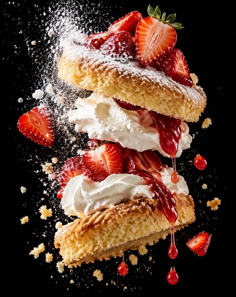 Levitating Layered Dessert Macro Photography