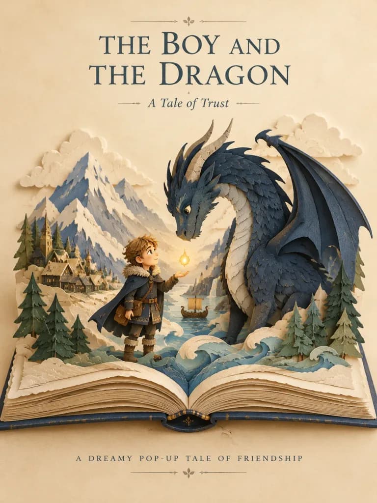 夢見るドラゴンの飛び出す絵本ポスター