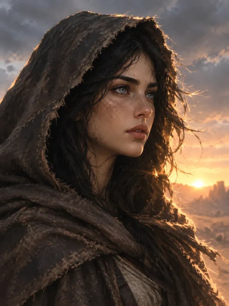 Hooded Desert Wanderer Portrait