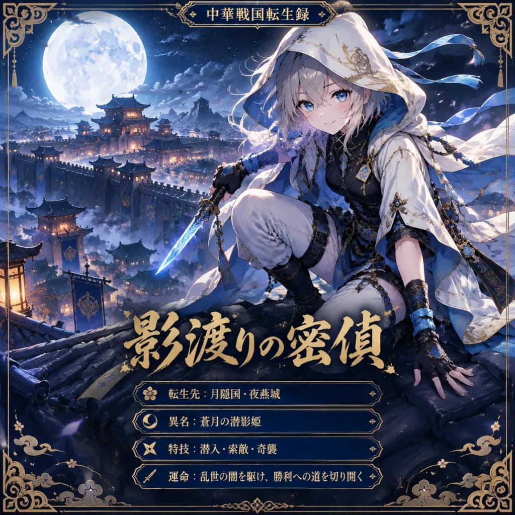 Moonlit Warring States Shinobi Poster
