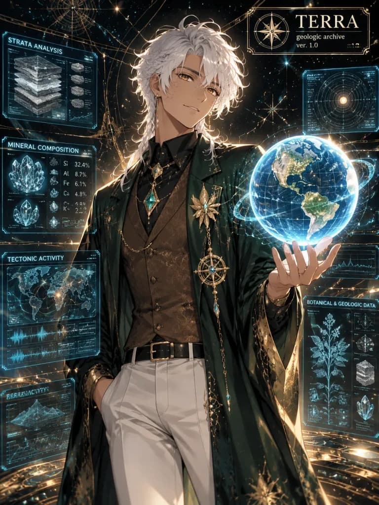 Celestial Planetary Archivist Anime Portrait