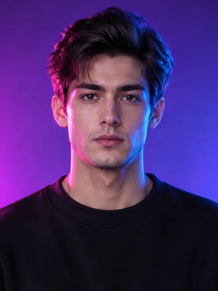 Neon Studio Identity Reference Portrait