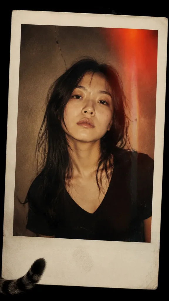Aged Polaroid Film Portrait