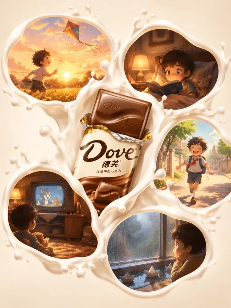도브 초콜릿 밀크 스플래시 추억의 창