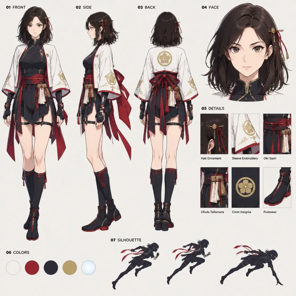 結界師少女のキャラクター設定資料