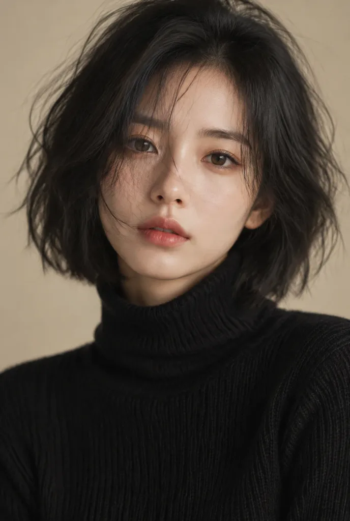 Minimal Studio Portrait in Turtleneck