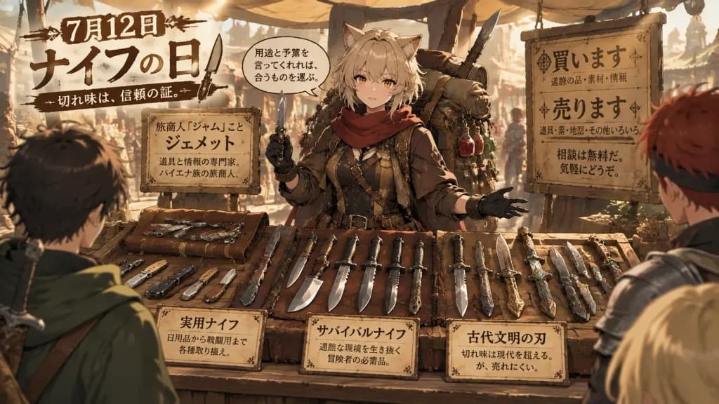 Anime Fantasy Knife Merchant Stall