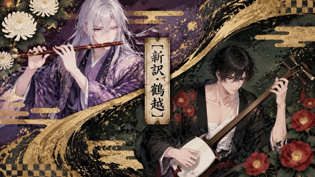 전통 일본 연주자 애니메이션 앨범 커버
