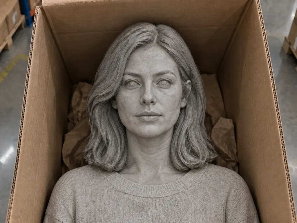 人物を灰色の石像に変えるエフェクト