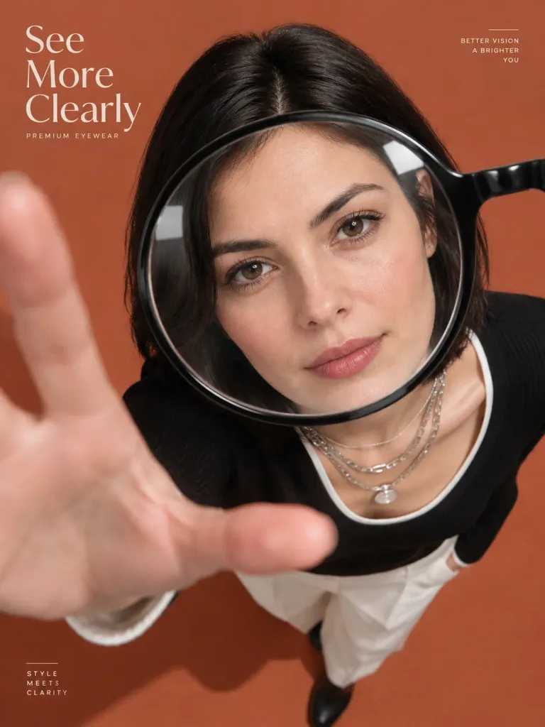 High-Fashion Eyewear Ad with Forced Perspective