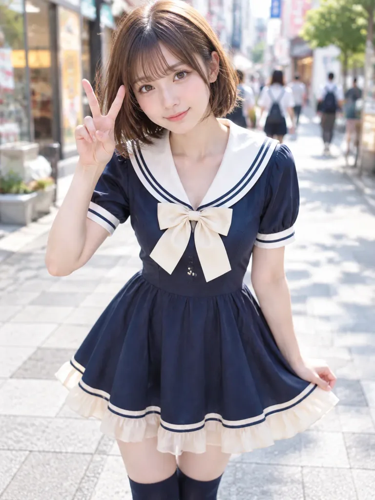 Sailor Dress Japanese Street Portrait