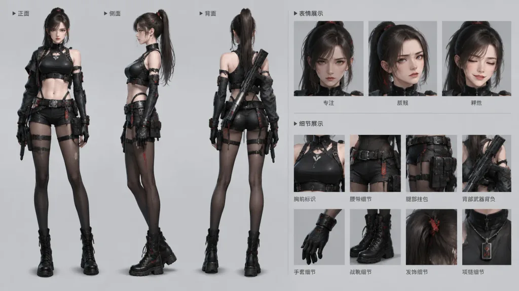 Character Turnaround and Concept Sheet