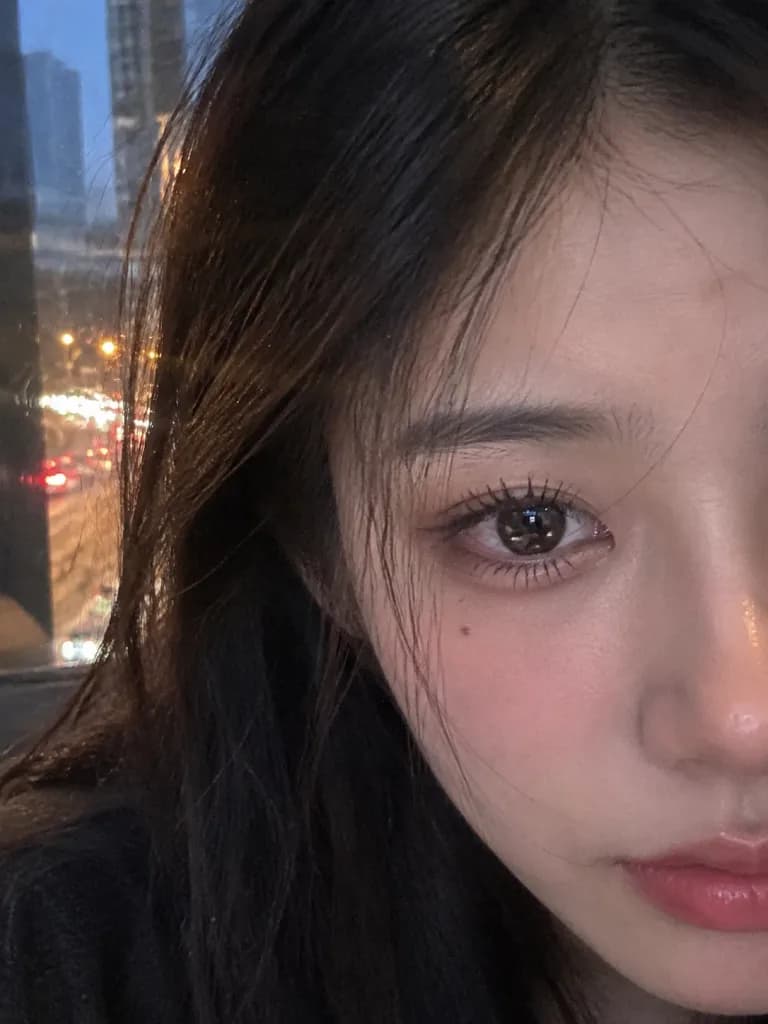 Candid Smartphone Selfie Portrait Close-Up