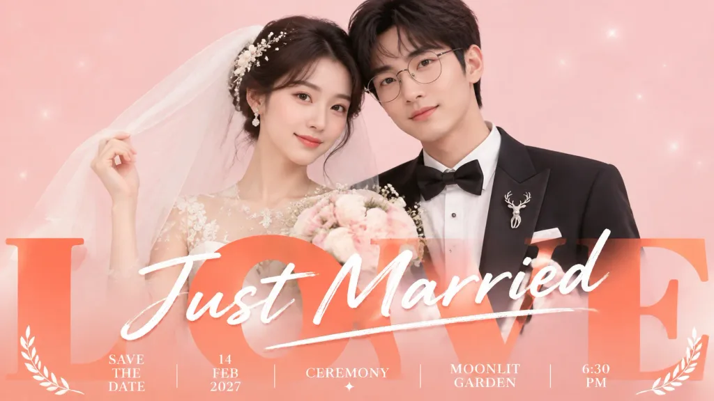 Modern Studio Wedding Announcement Poster