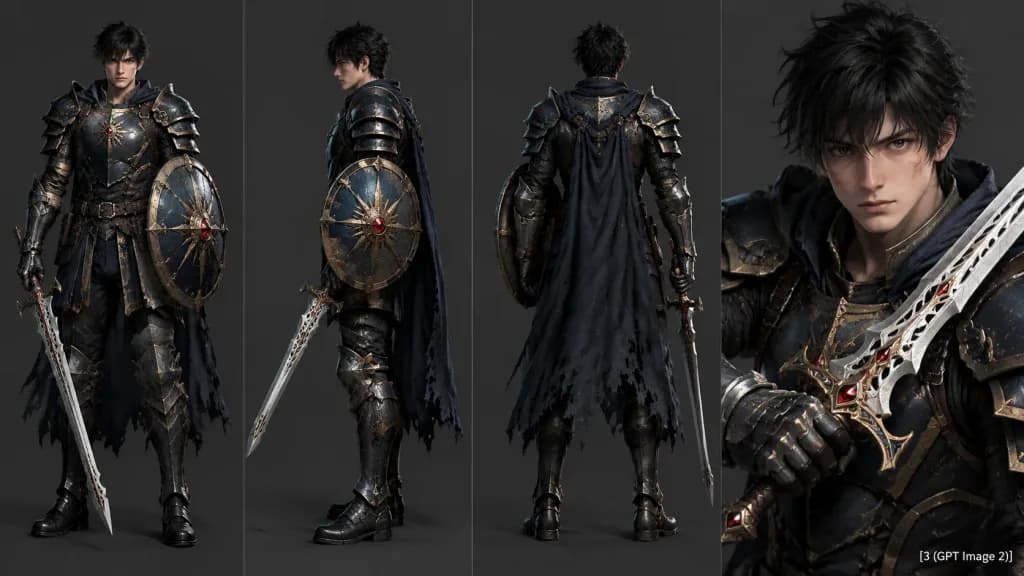 ファンタジー戦士のキャラクター設定資料集