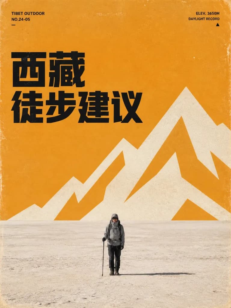 極簡雪山旅行雜誌封面