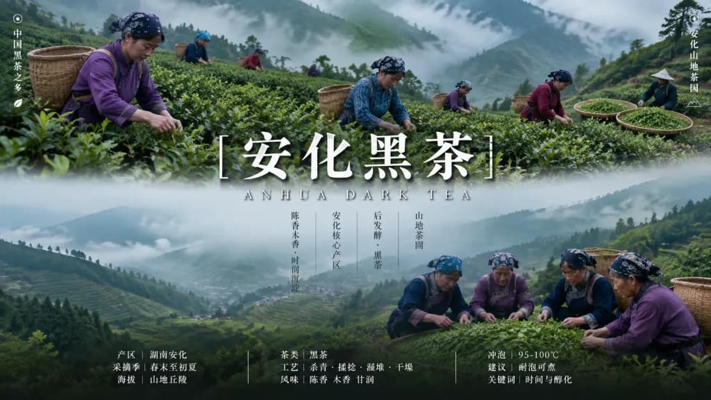 Anhua Dark Tea Plantation Poster
