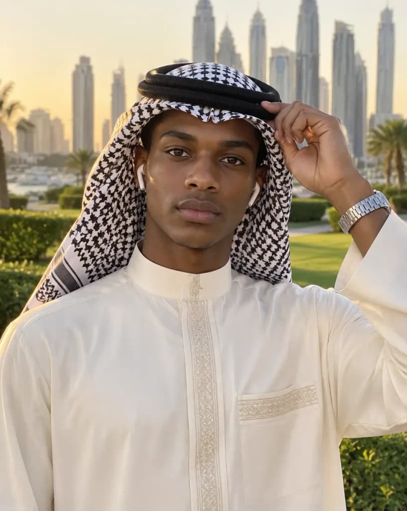 Saudi Editorial Portrait at Golden Hour
