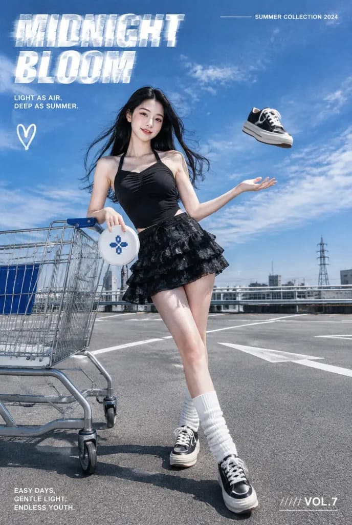 Copertina di Rivista di Moda su Terrazza Estiva