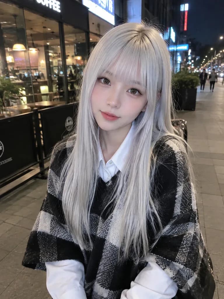 Candid Smartphone Night Street Portrait