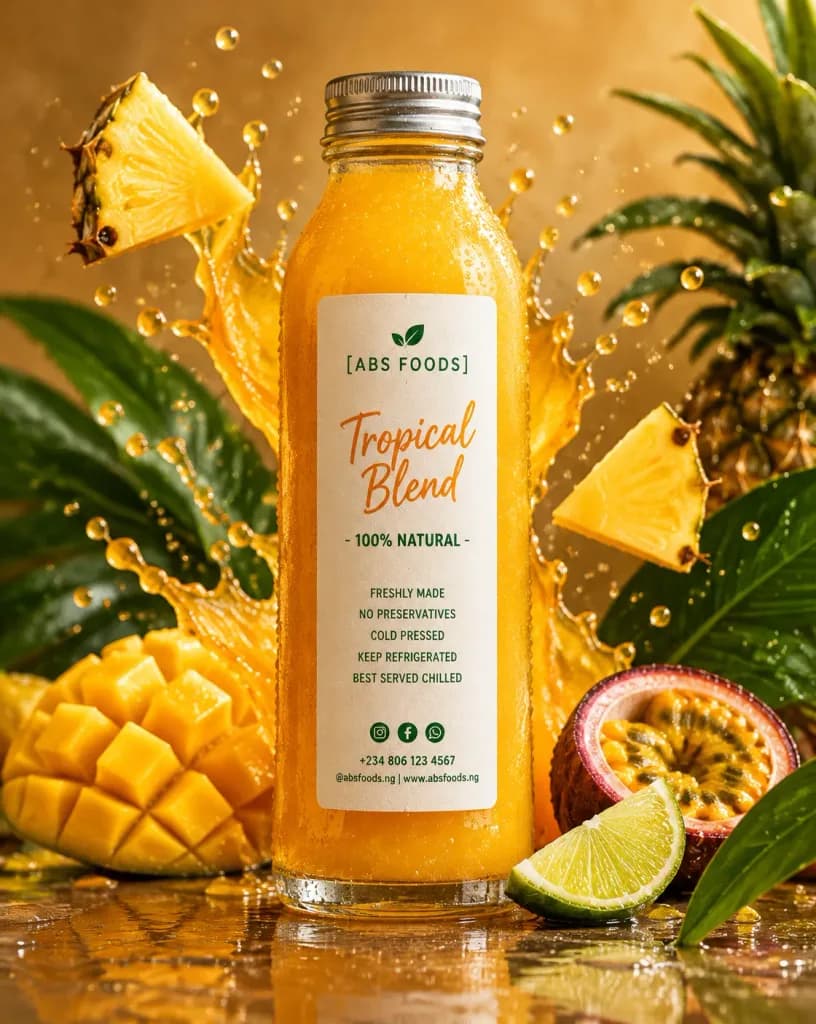 Pubblicità di Succo Tropicale di Lusso