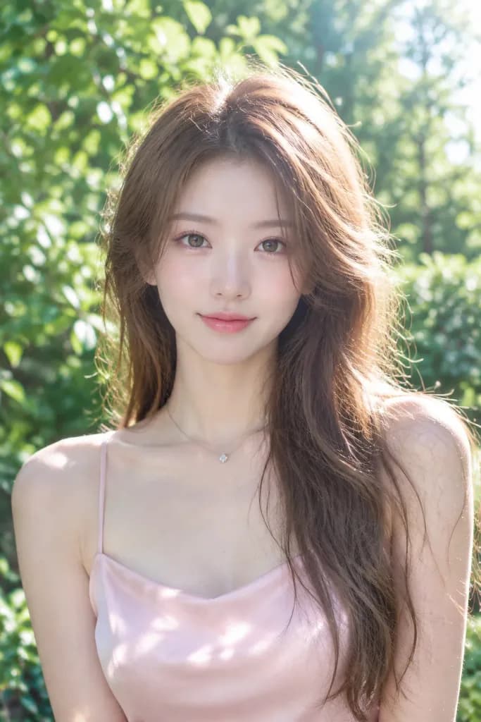 夏日阳光唯美户外人像