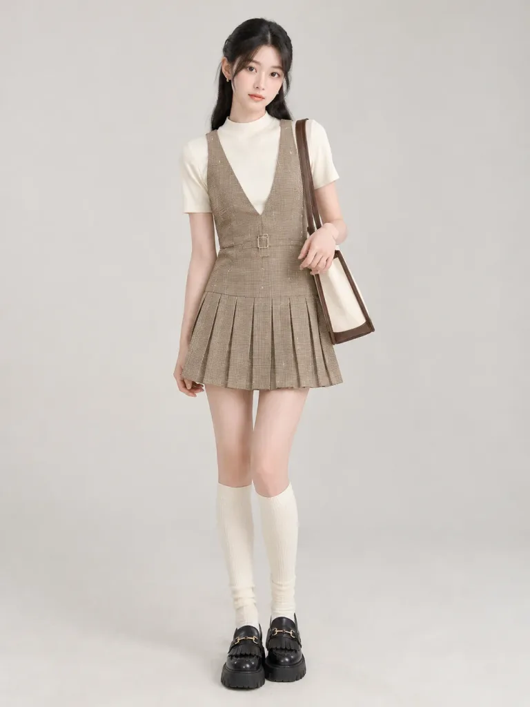 Retro School Pinafore Editorial Outfit