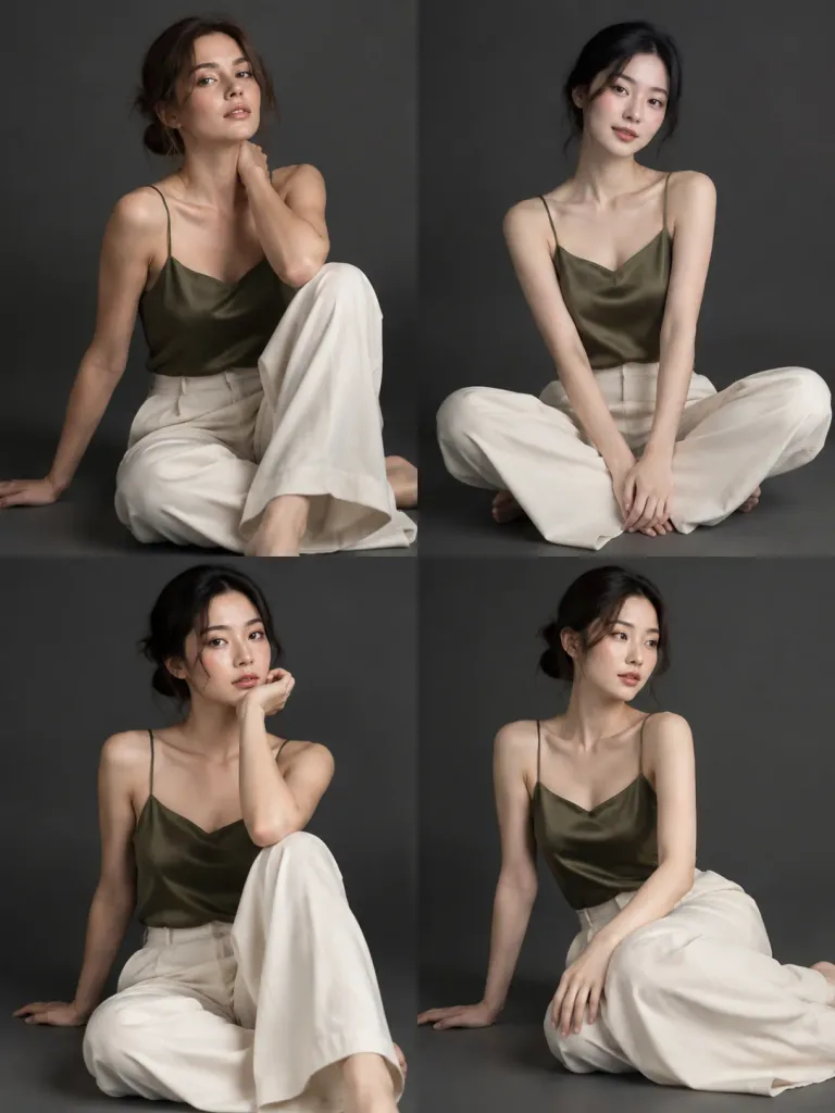 Minimalist Studio Editorial Fashion Portraits