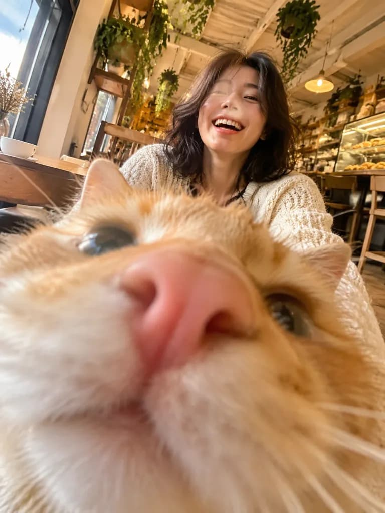 Extreme Wide-Angle Pet Photobomb Selfie