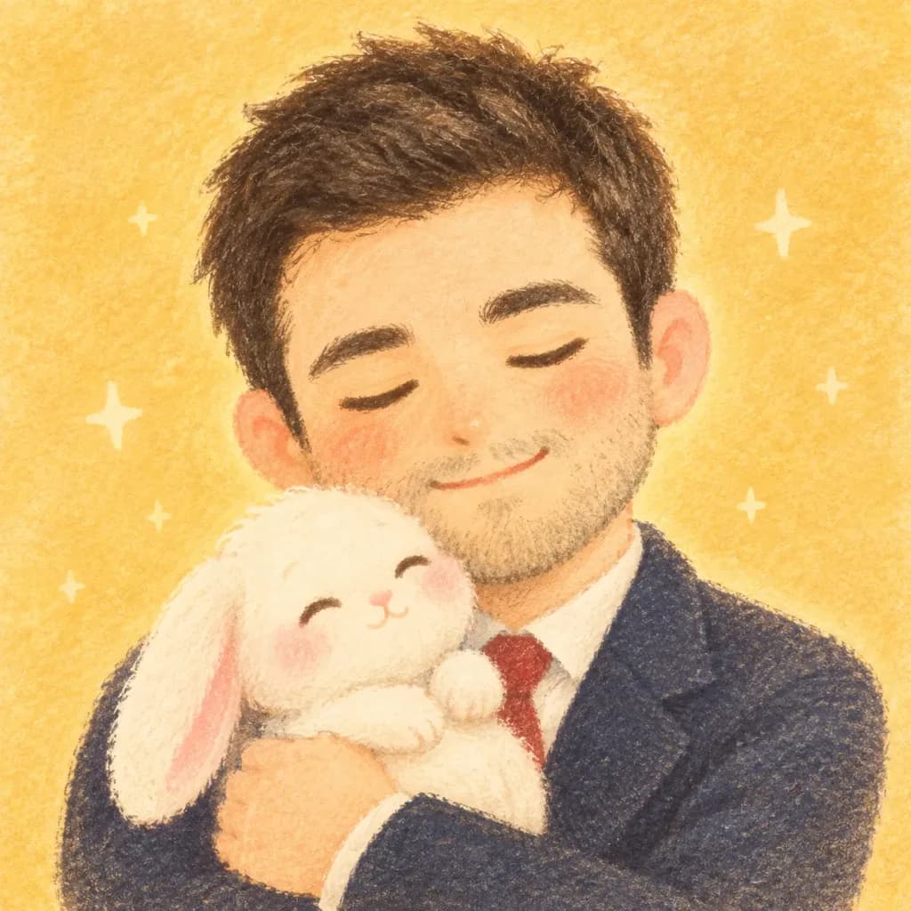 Childlike Storybook Bunny Hug Avatar