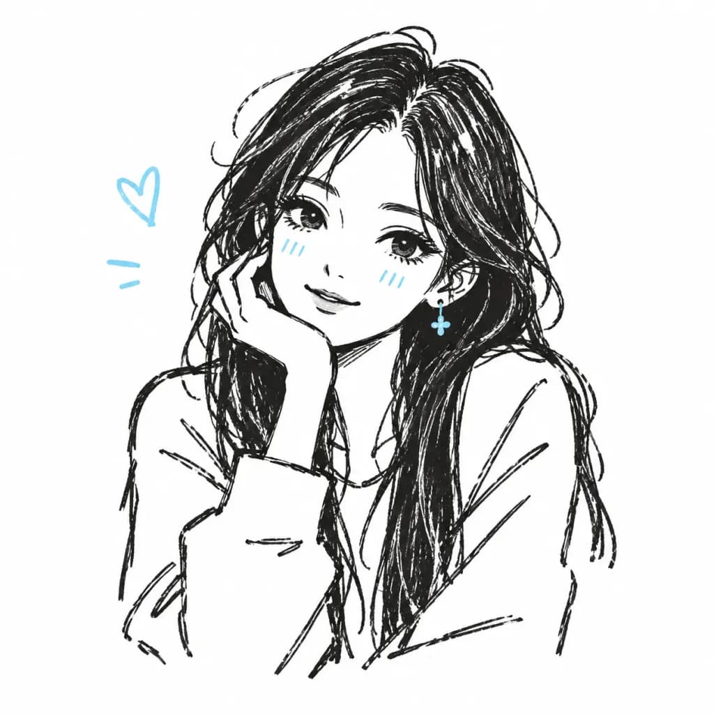 손그림 마커 낙서 일러스트