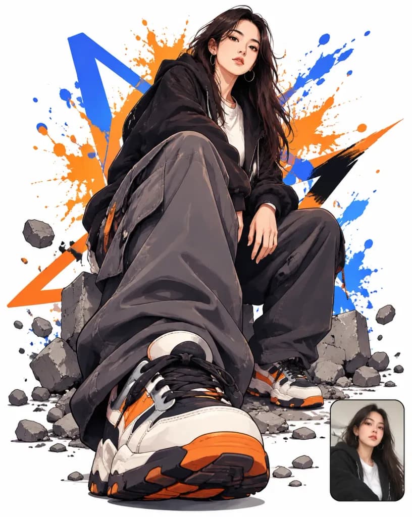 Illustration de Personnage Street Art Urbain