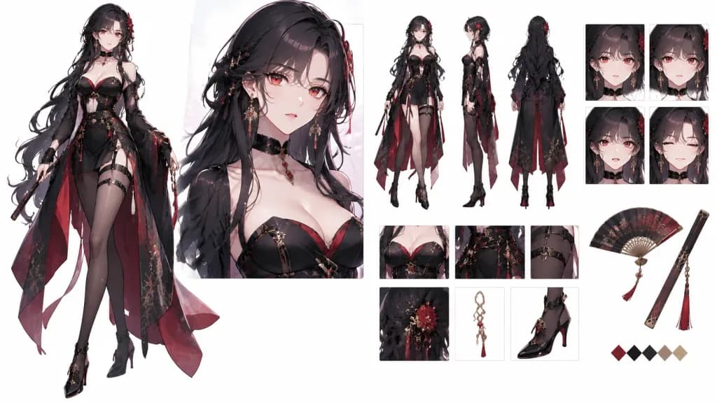 High-Fashion Anime Character Sheet