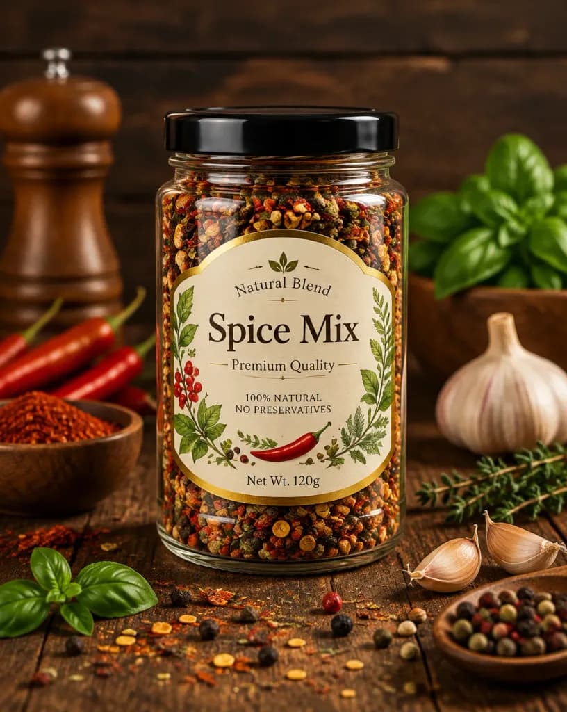 Glass Spice Jar Product Mockup