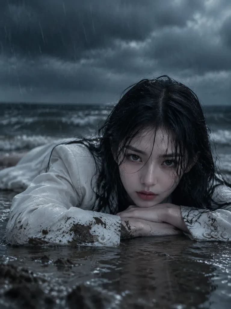 暴風雨暗調時尚肖像