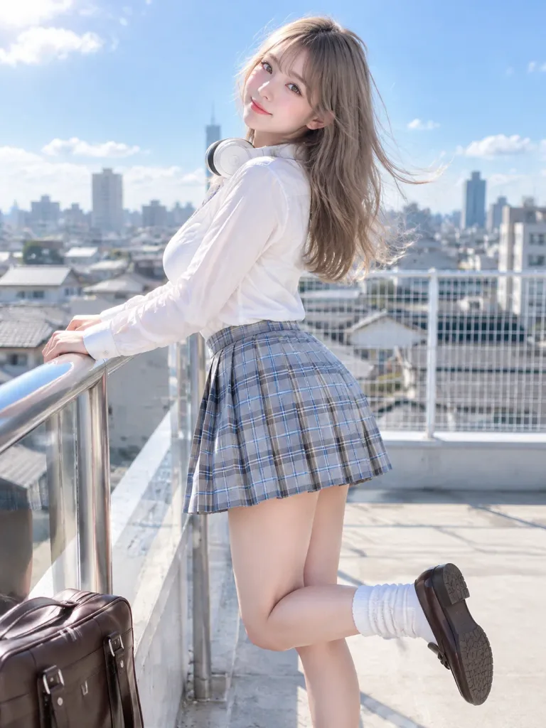 Summer Rooftop Breeze Portrait