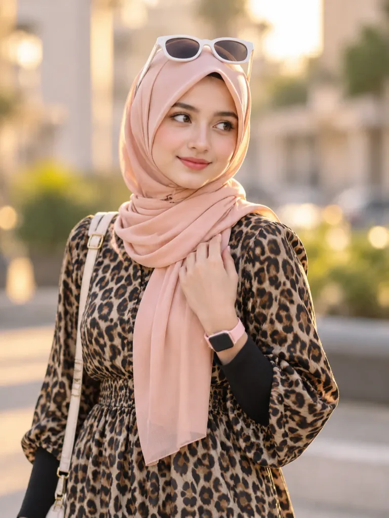 South Asian Hijabi Street Fashion Portrait