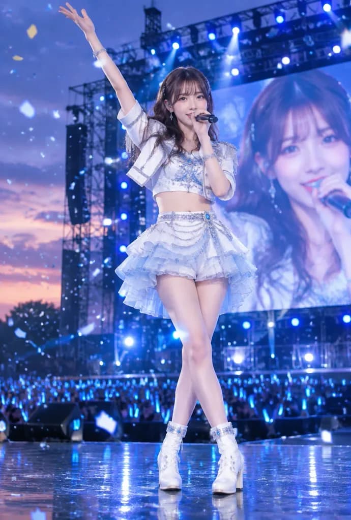 Japanese Idol Outdoor Concert Performance