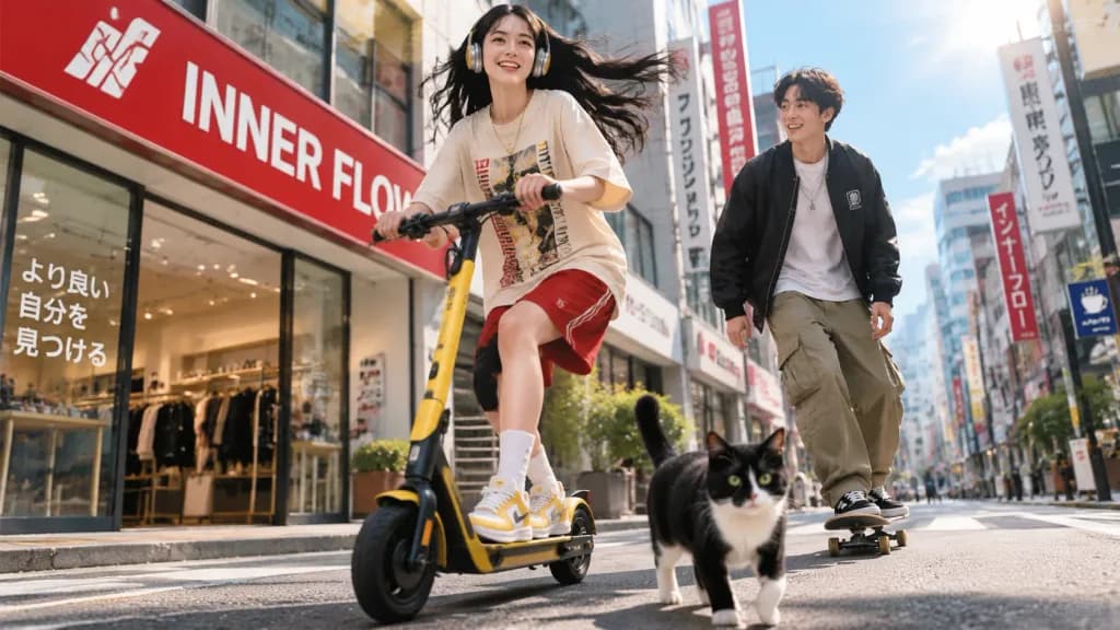 Japanese Streetwear Scooter Lifestyle Photography