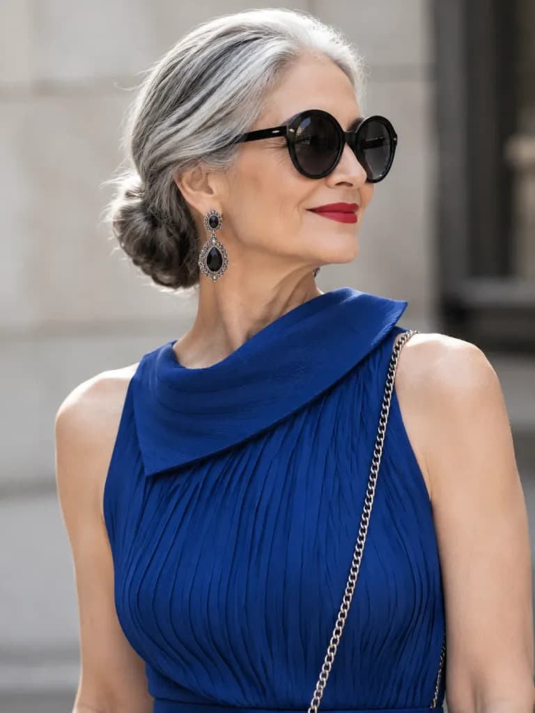 Editorial Street Portrait of Mature Woman