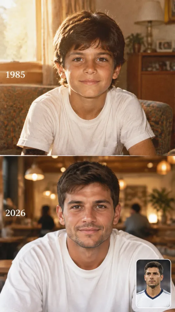 Athlete Childhood to Adult Split Screen